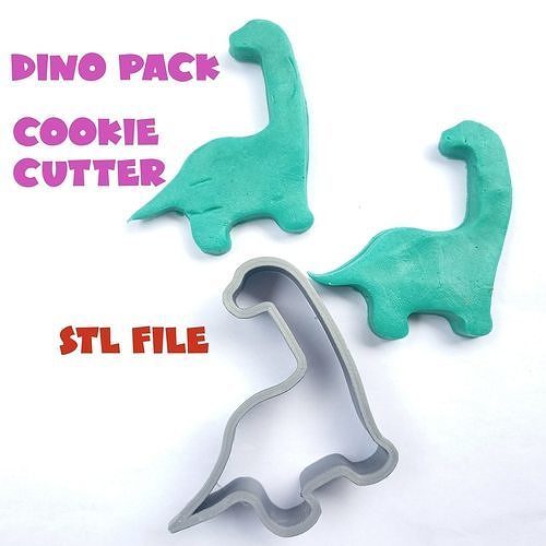 dino pack cookie slicer 3D print model