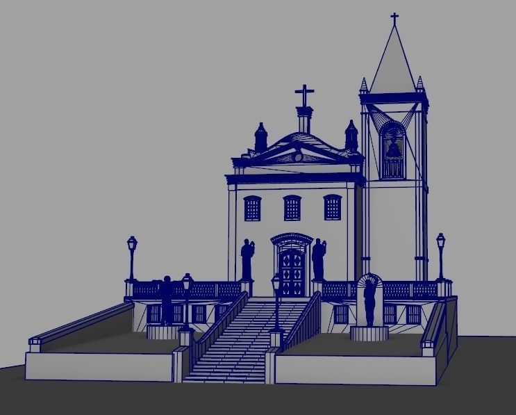 Church exterrior HIGH DETAIL 3D model_10