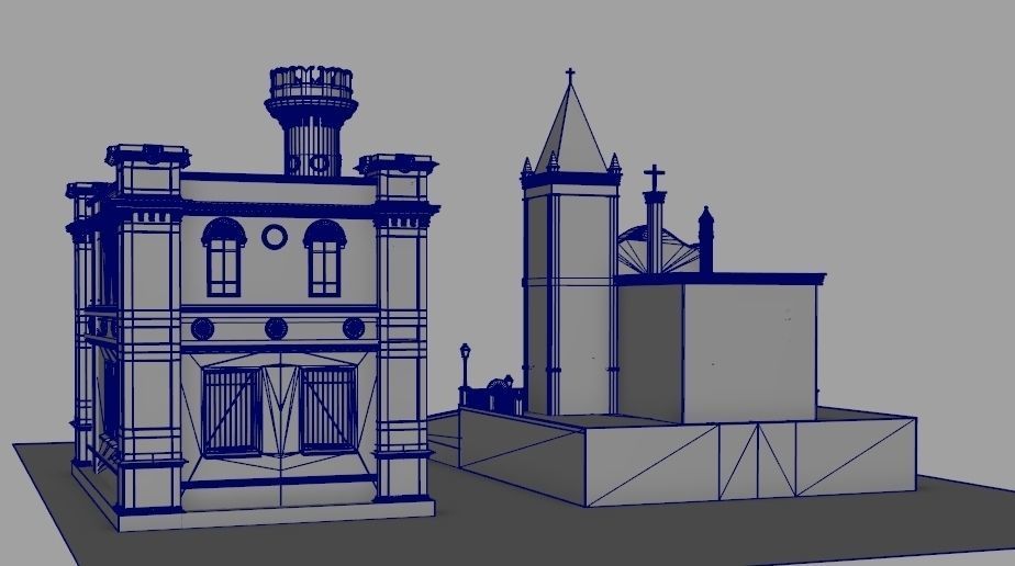 Church exterrior HIGH DETAIL 3D model_8