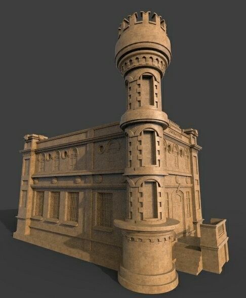 Church exterrior HIGH DETAIL 3D model_1