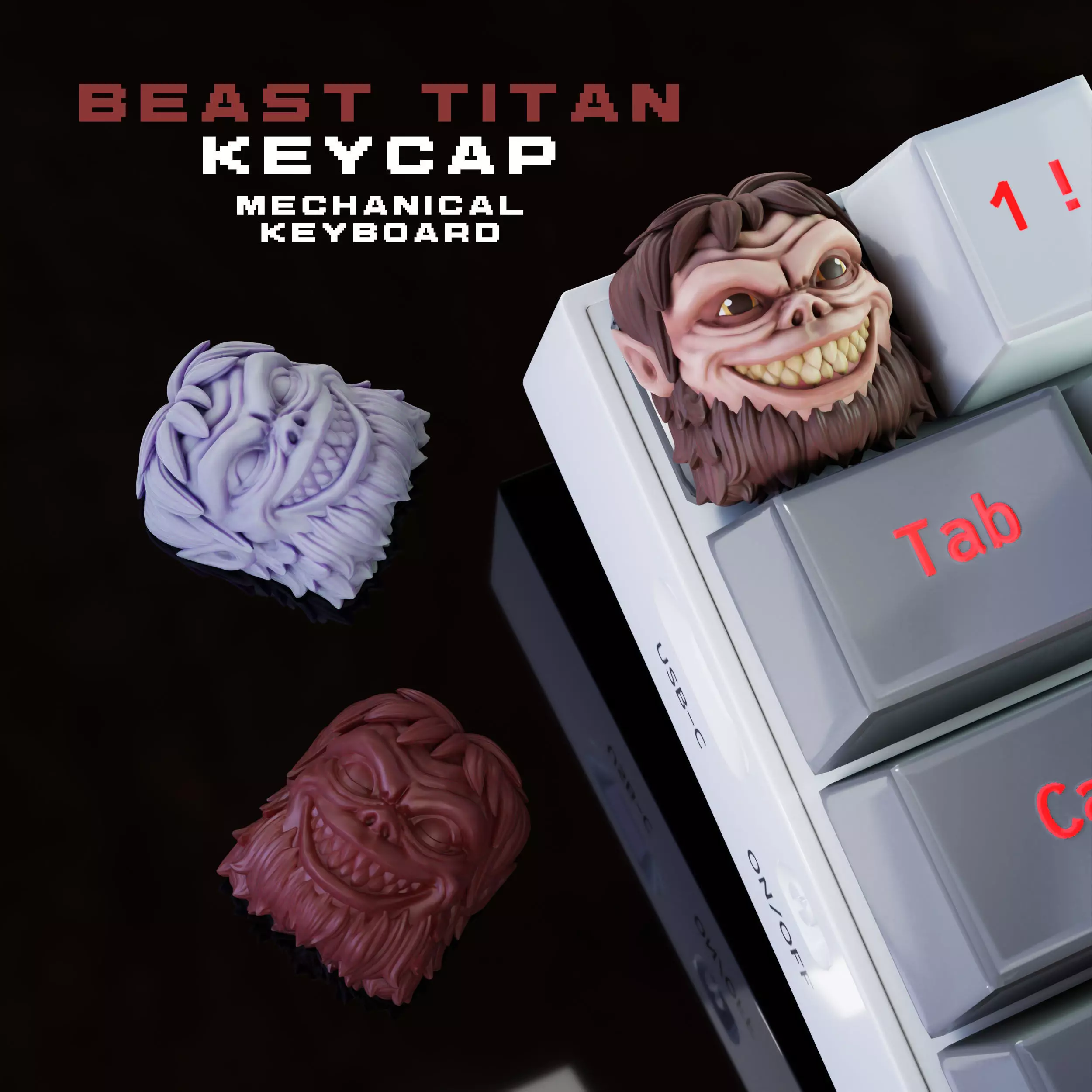 Beast Titan - Keycap 3D for mechanical keyboard - AOT SNK -  3D print model_0