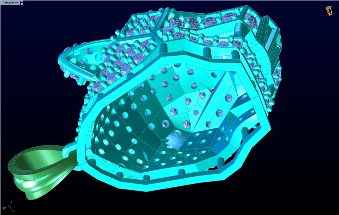 Leopard head pendant - Leopard pendant - Jaguar pendant - N6165 3D print model_8