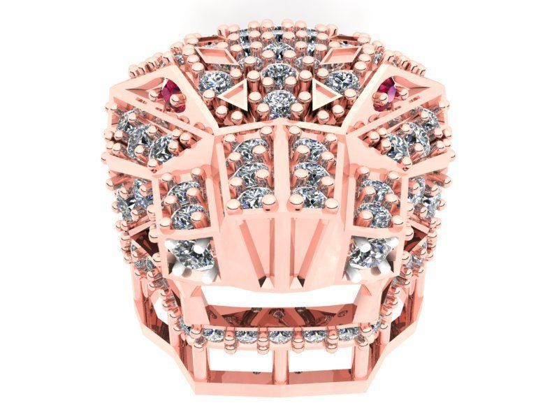 Leopard head pendant - Leopard pendant - Jaguar pendant - N6165 3D print model_5