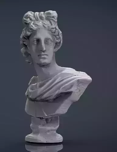 ROMAN BUST 4 Low-poly 3D model
