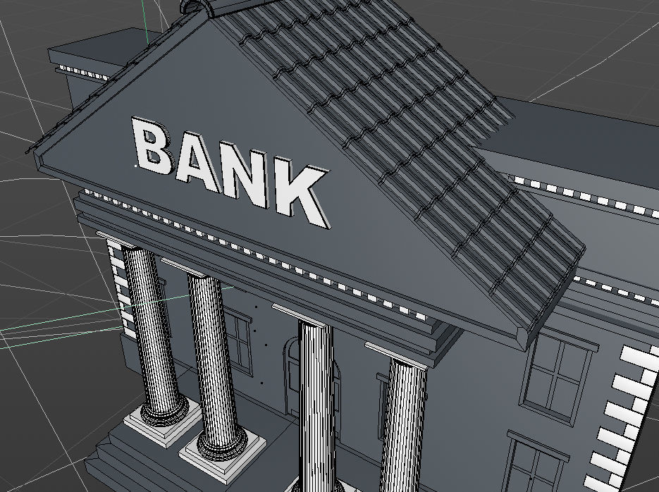  Bank Building 3D model_3