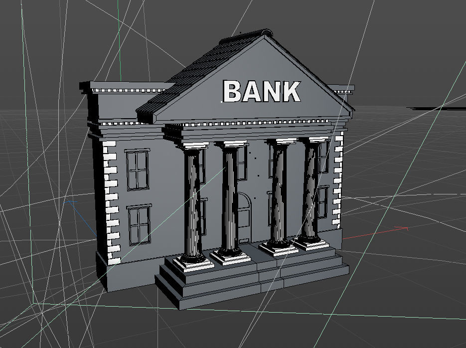  Bank Building 3D model_2