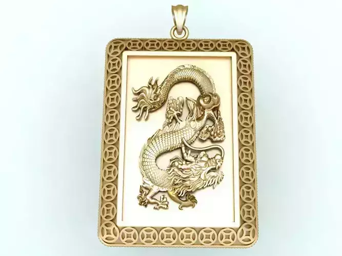 Dragon pendant - Mens pendant - N6286