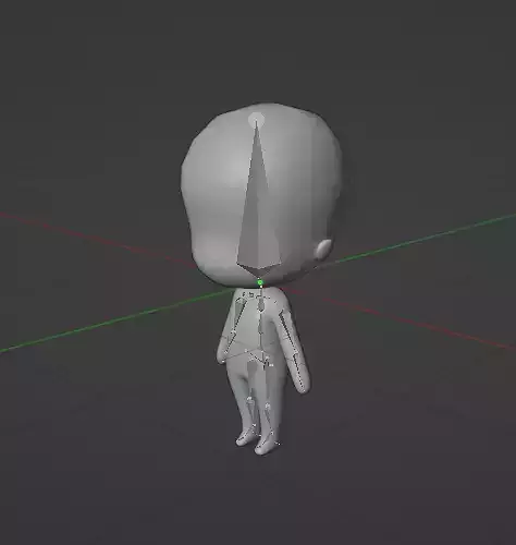 Chibi Base Model with Human Meta Rig 3D model