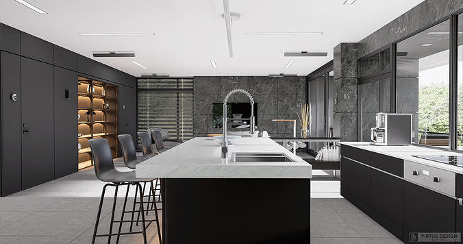 Modern living - C2 3D model 7