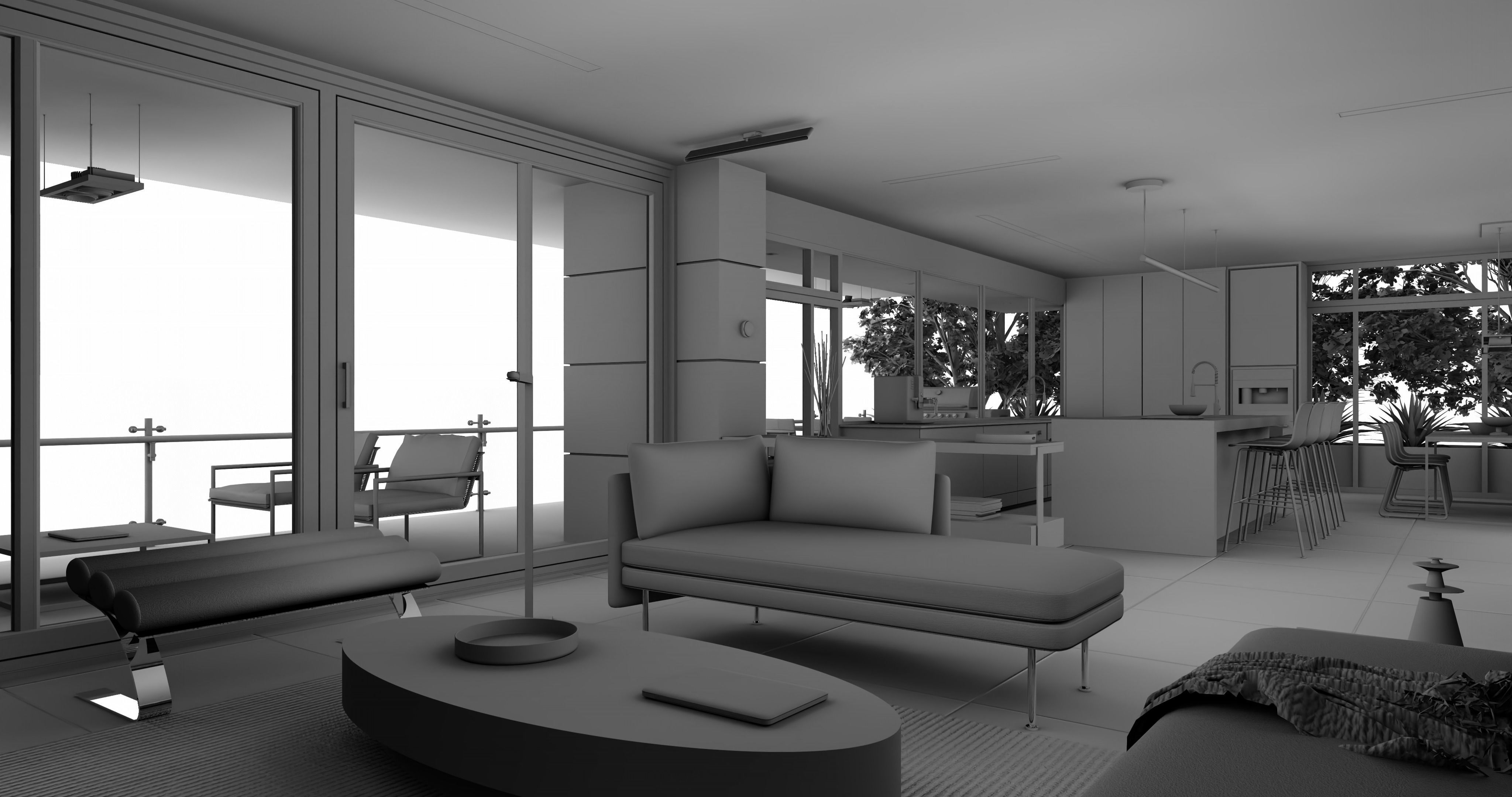 Modern living - C2 3D model_16