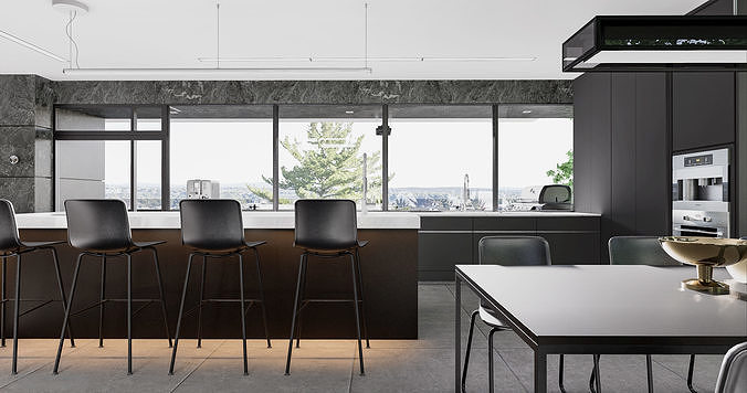 Modern living - C2 3D model 6