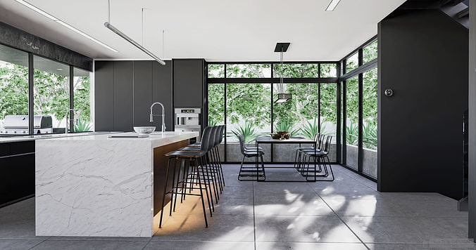 Modern living - C2 3D model 4