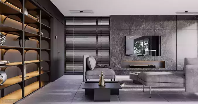 Modern living - C2 3D model