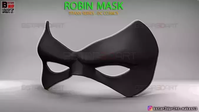 Robin Eyes Mask - TITANS season 3 - DC comics Cosplay  3D print model