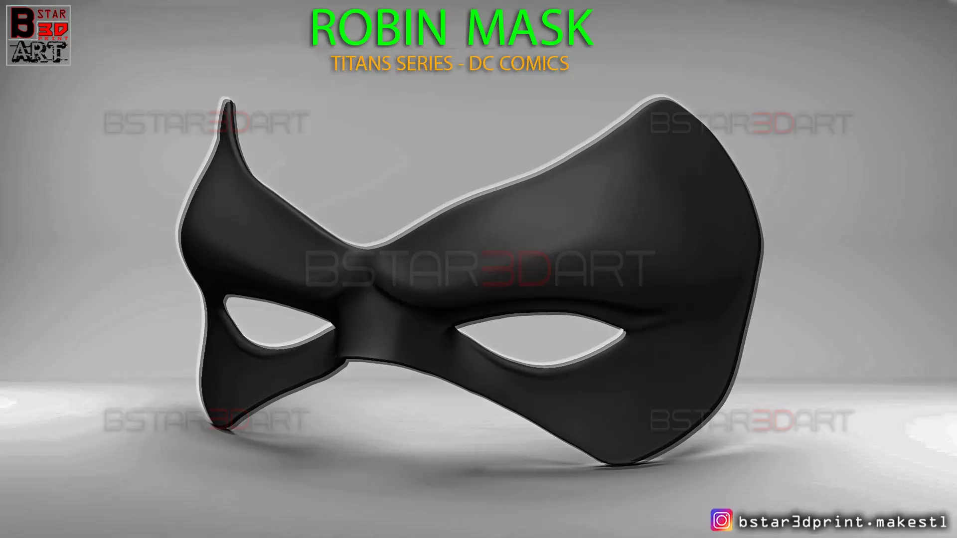 Robin Eyes Mask - TITANS season 3 - DC comics Cosplay 3D print model