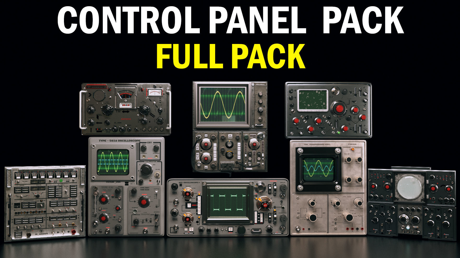 control panel full pack 3D model_1