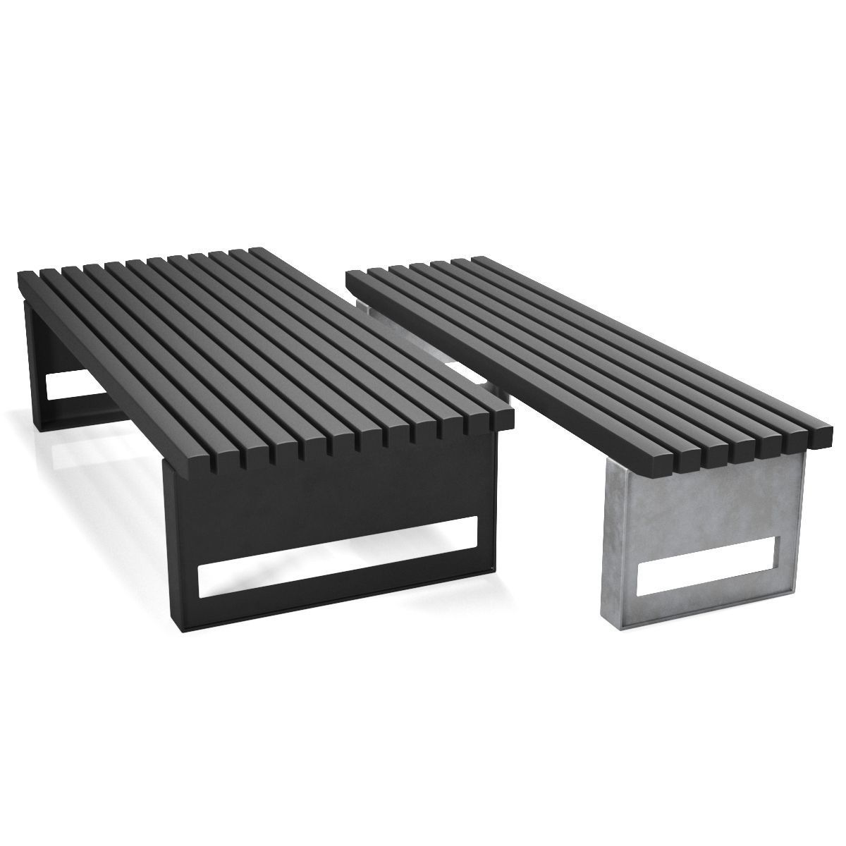 Block bench 3D model_1