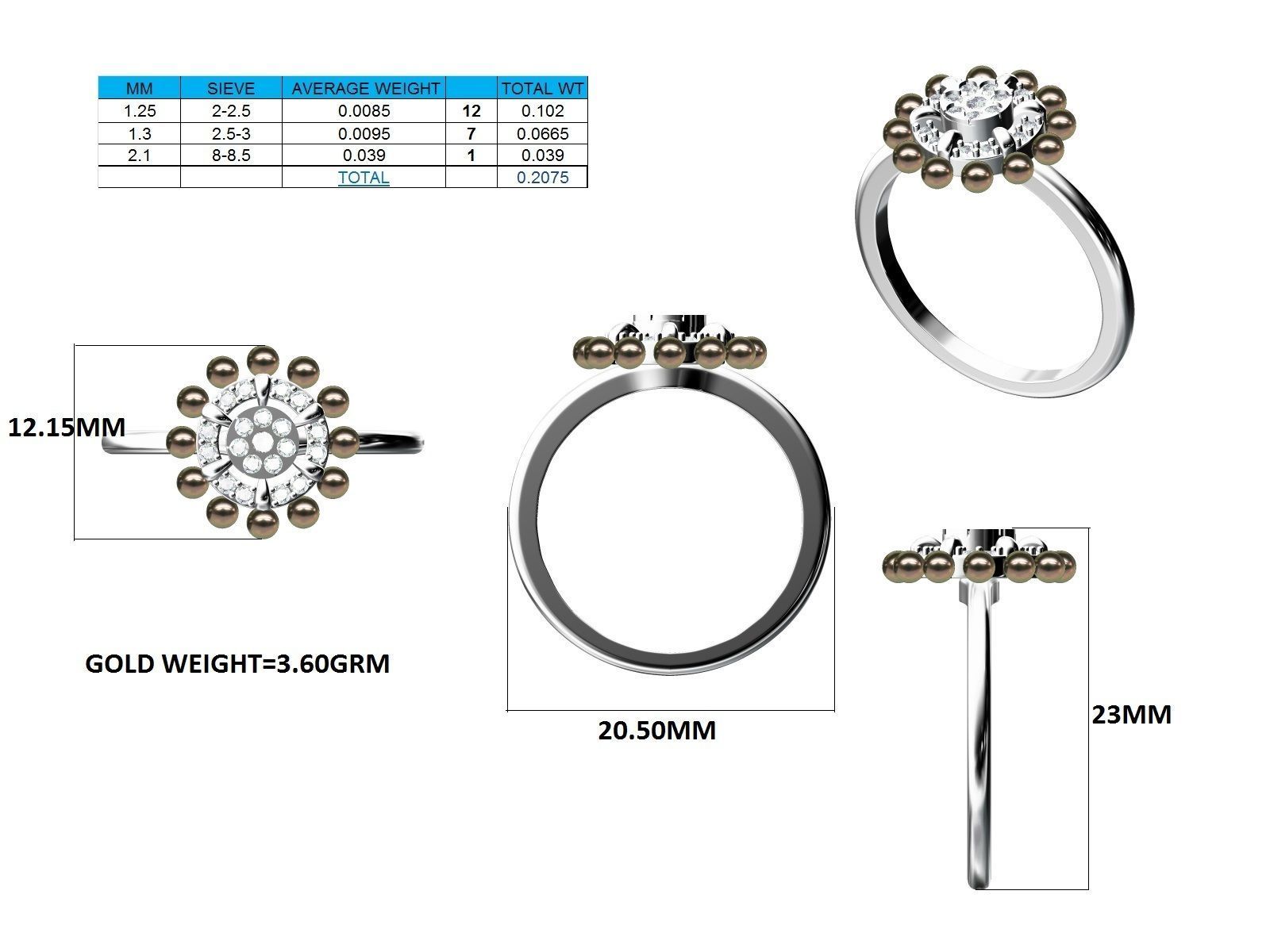 Ring - 016623 3D print model_24