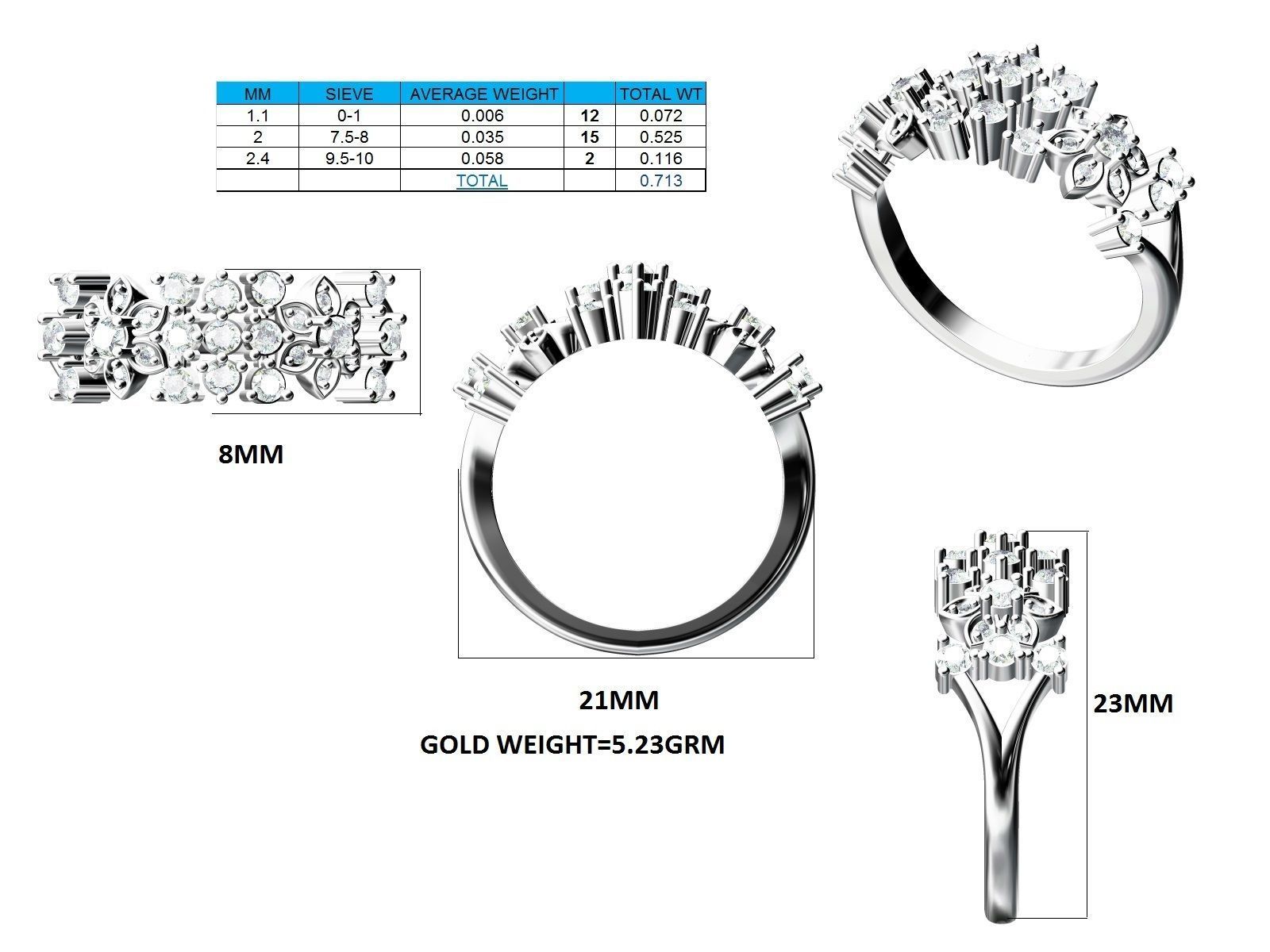 Ring - 016533 3D print model_24