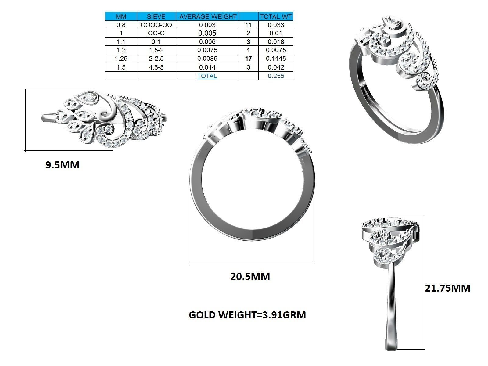 Ring - 016120 3D print model_24