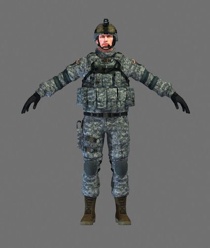 US Marine Soldier 3D model