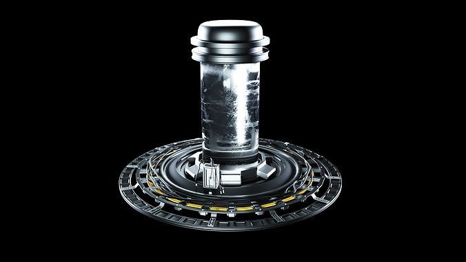 Sci-Fi Platform with Cyberpunk Capsule 3D model