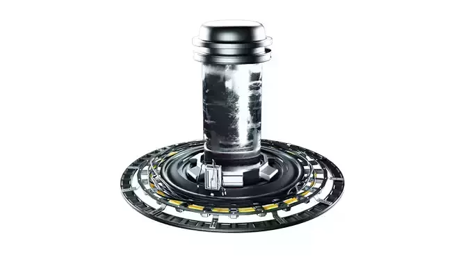 Sci-Fi Platform with Cyberpunk Capsule 3D model