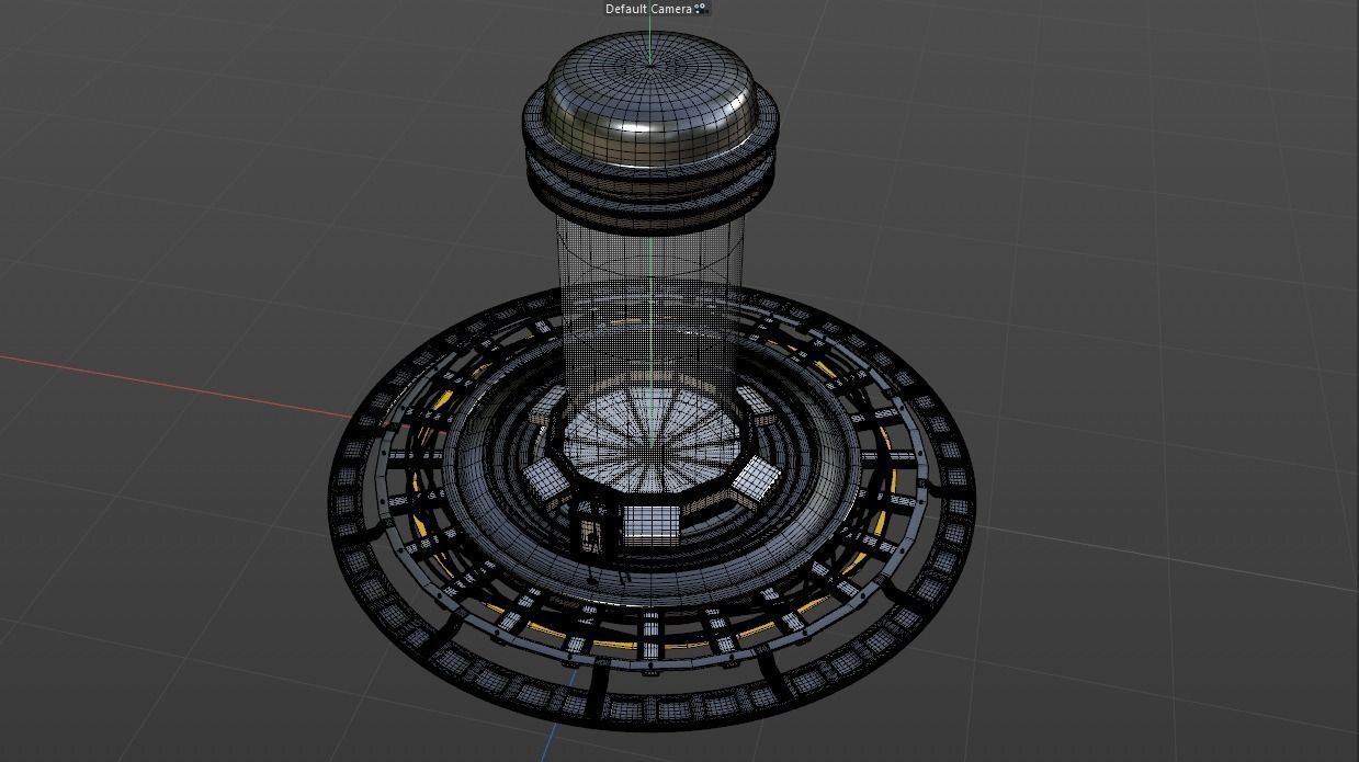 Sci-Fi Platform with Cyberpunk Capsule 3D model_6