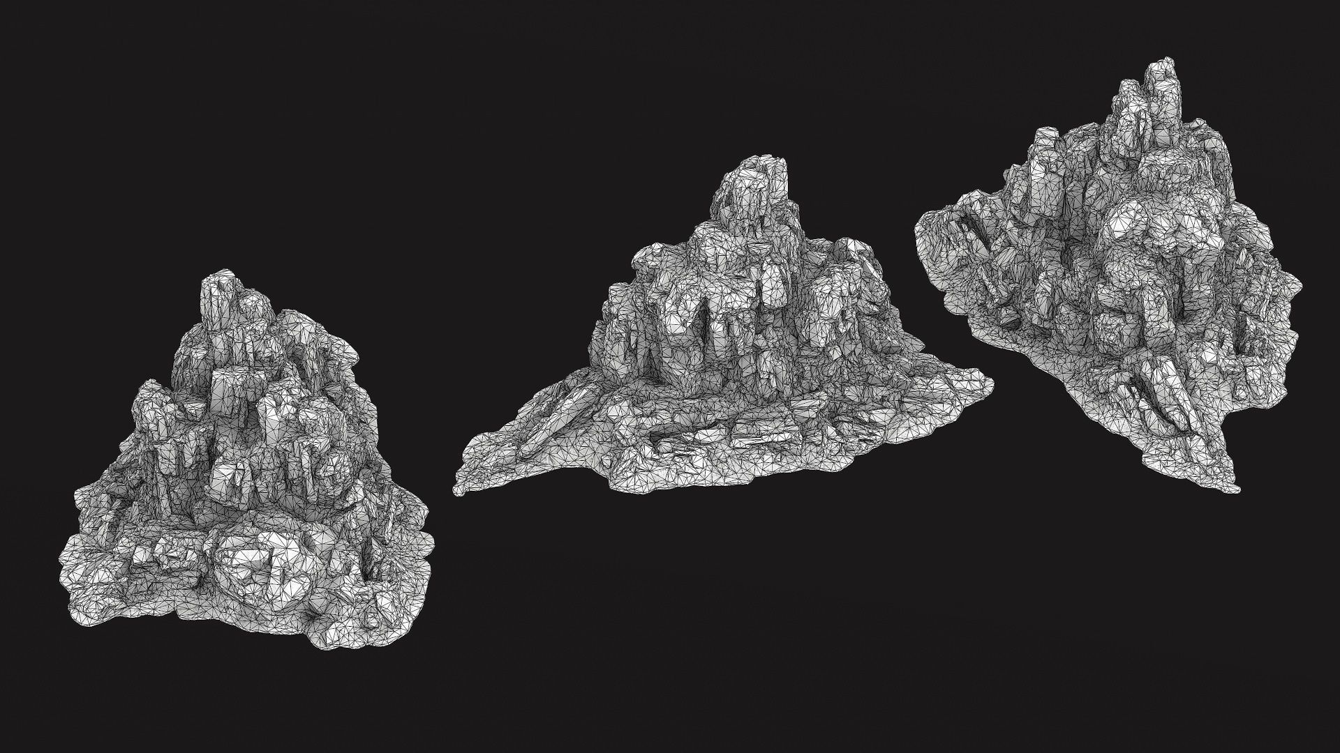 Rock Island mountains 1 Low-poly 3D model_12