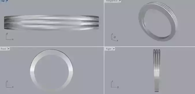 925 Sterling Silver Plain Silver Ring