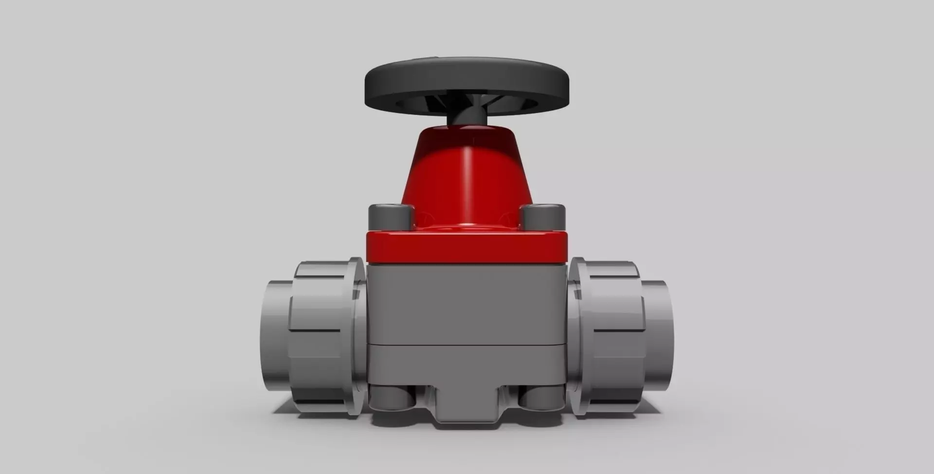 40mm - PVC Diaphragm valve SC sockets - Autodesk Inventor 3D model_0