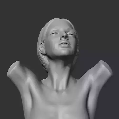 HD girl bust E 3D print model