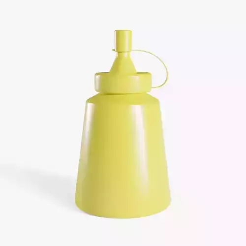 Small Mustard Bottle Low-poly 3D model