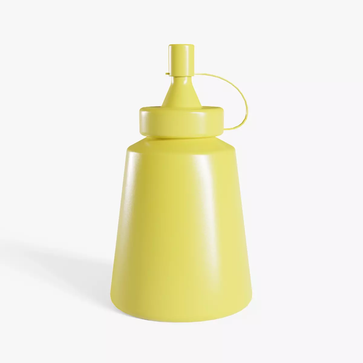 Small Mustard Bottle Low-poly 3D model