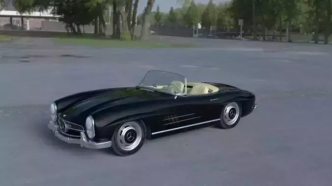 Mercedes 300SL Roadster W198 HDRI