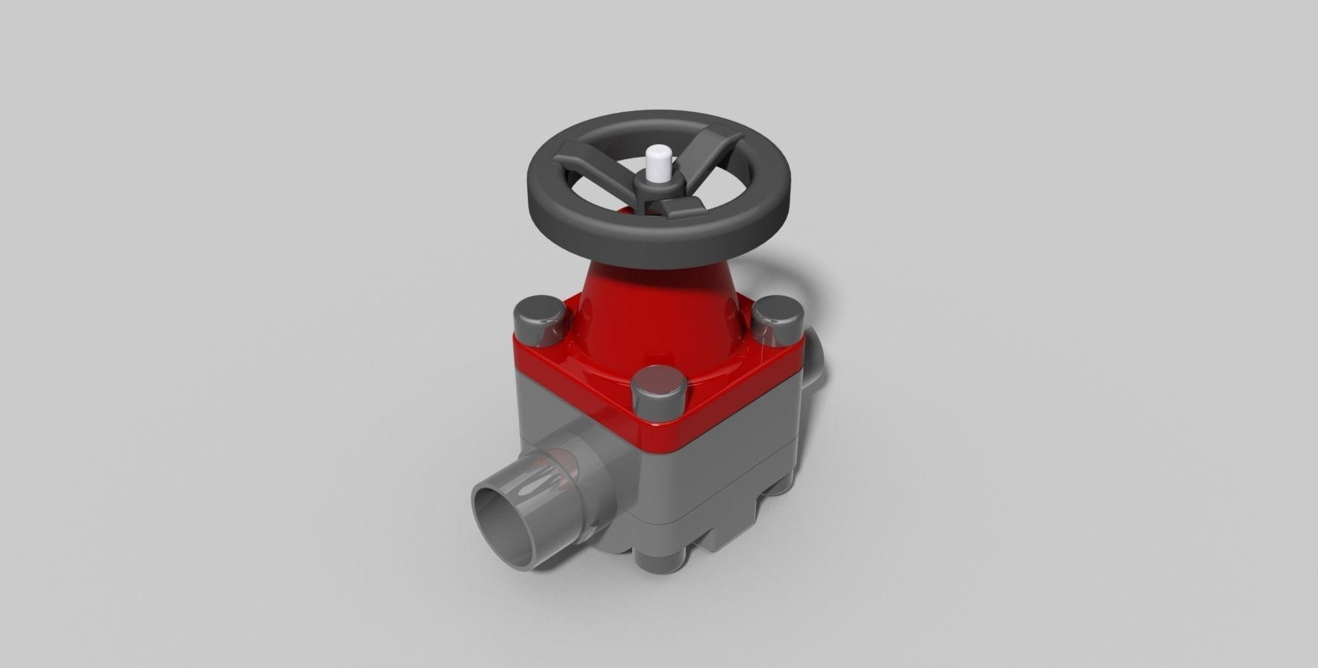 40mm - PVC Diaphragm valve SC spigots - Autodesk Inventor 3D model_1