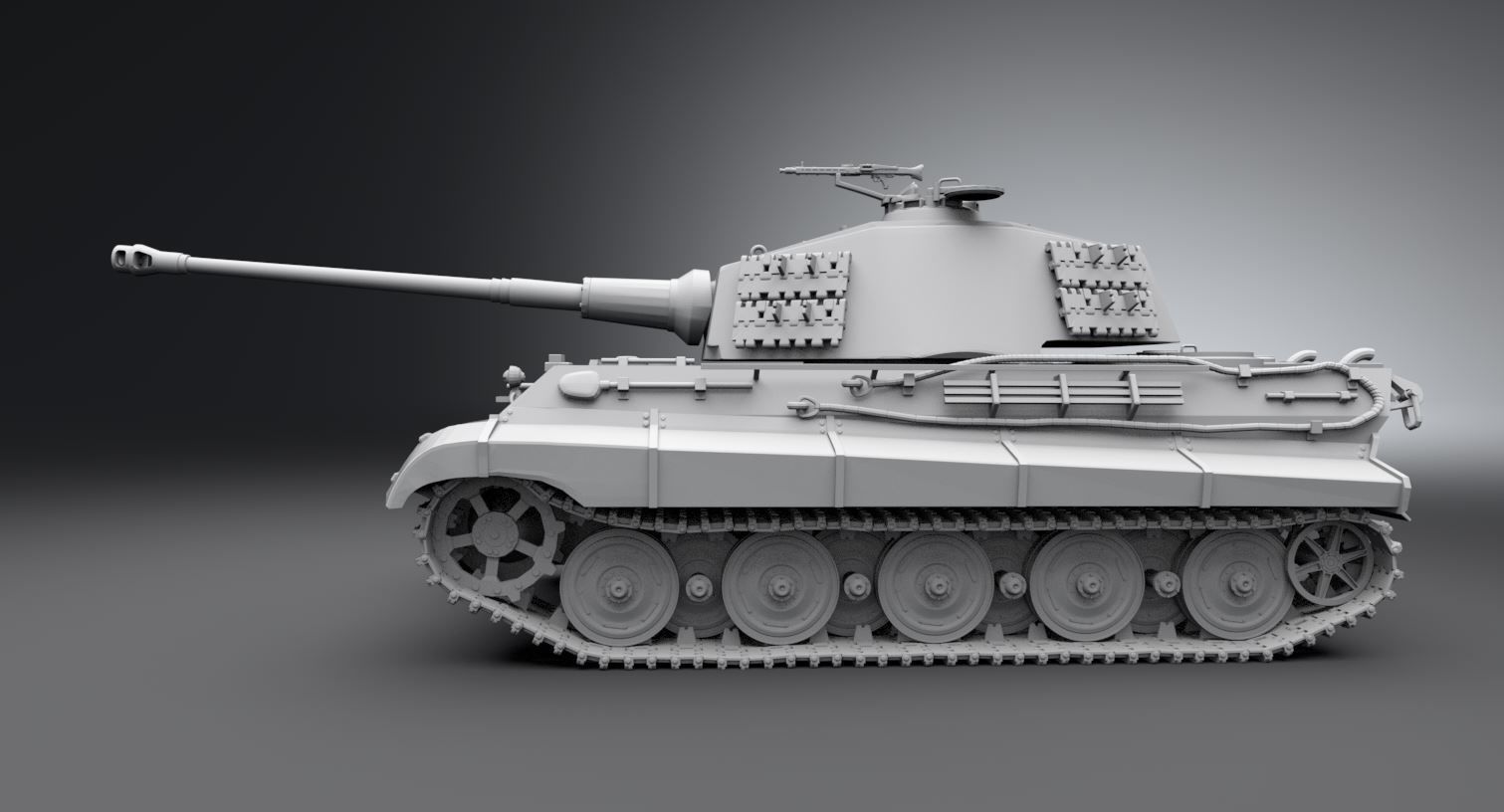 Tiger II Tank scale model 3D model 3D printable | CGTrader