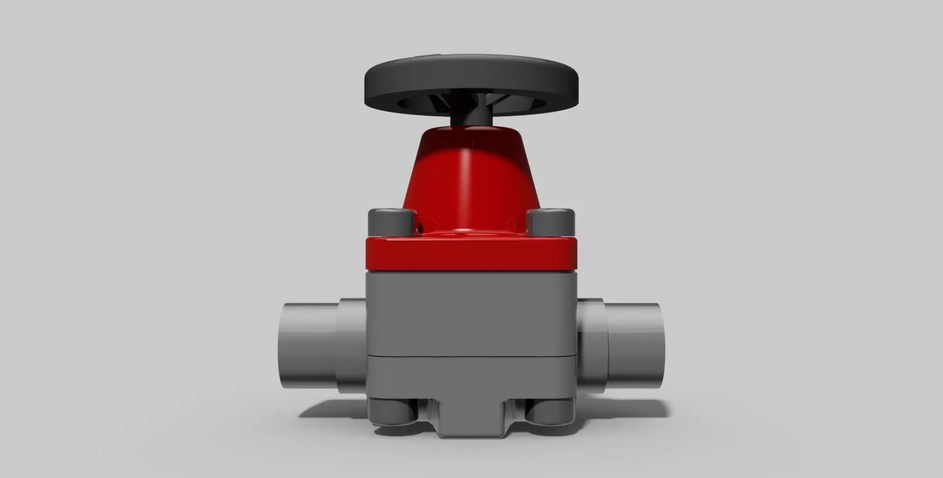 50mm - PVC Diaphragm valve SC spigots - Autodesk Inventor 3D model