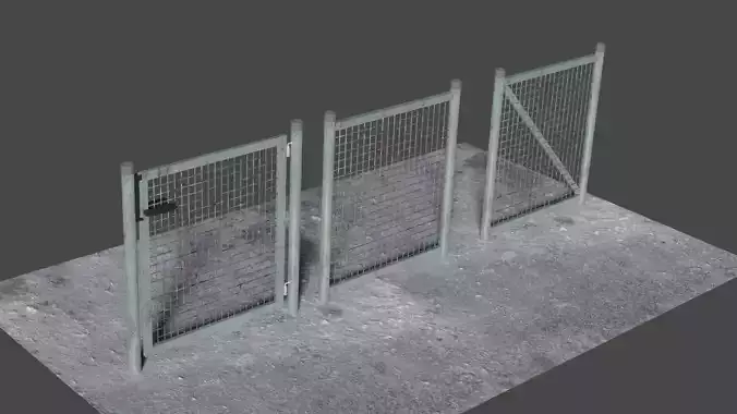 Garden Fence Low-poly 3D model
