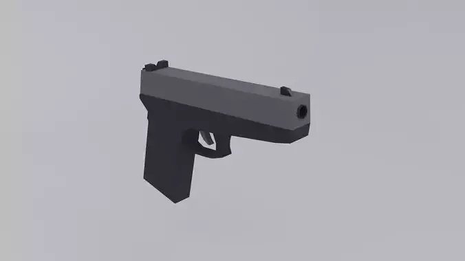 Low Poly Gun Free low-poly 3D model