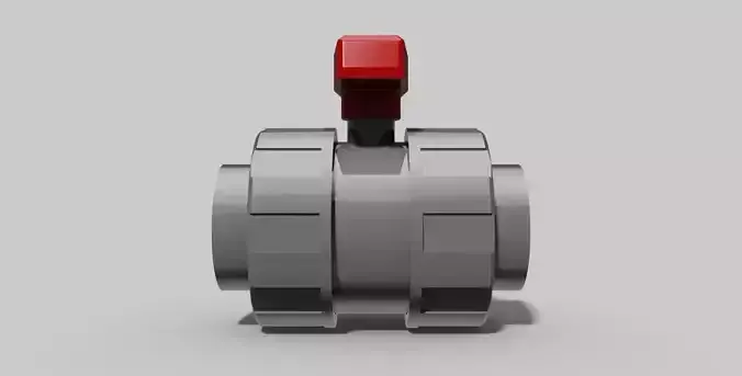 50mm - PVC Ball valve SC sockets NC - Autodesk Inventor
