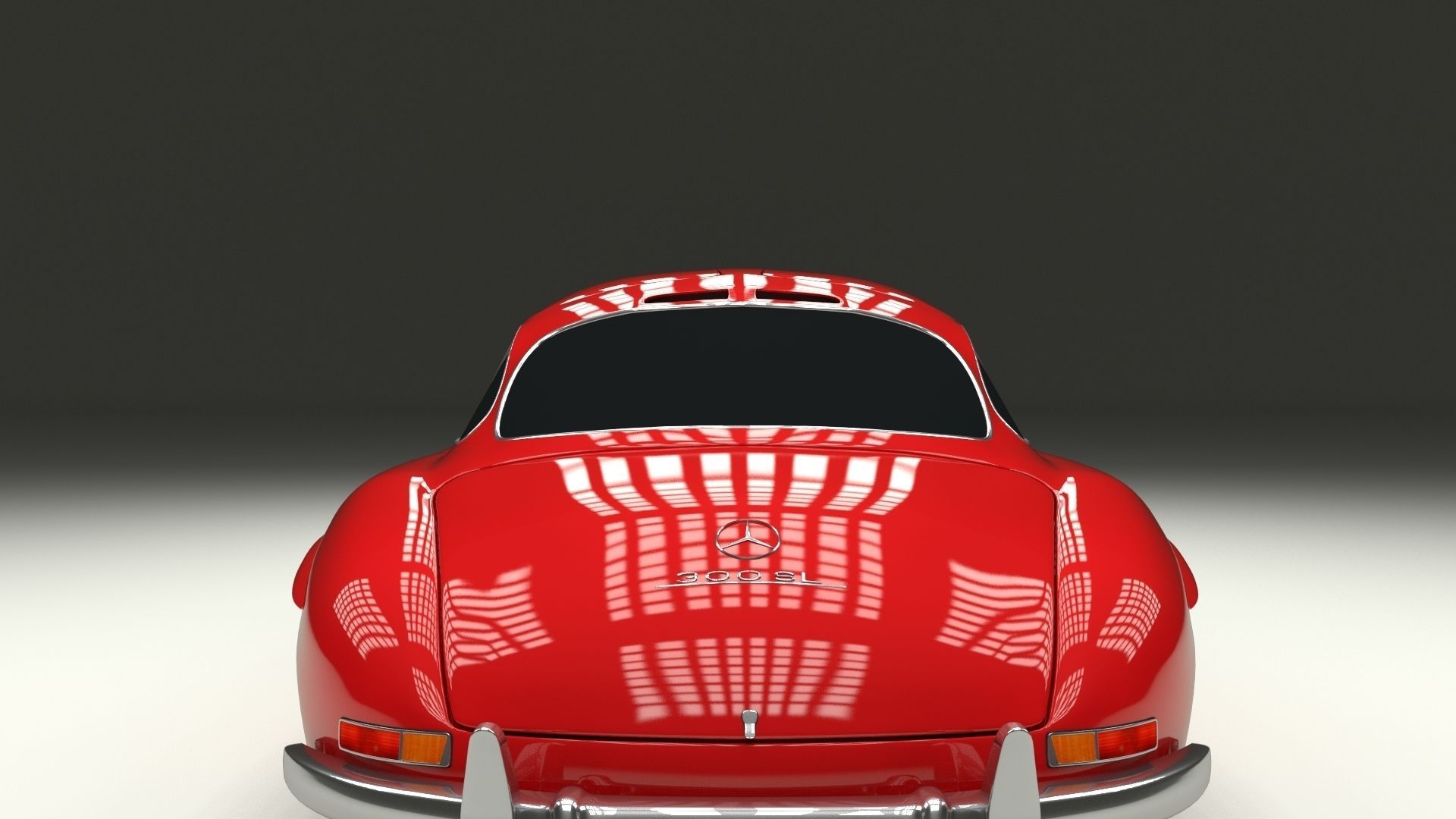 Rigged Mercedes 300SL W198 HDRI 3D model_40