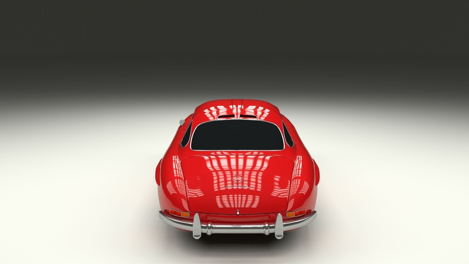 Rigged Mercedes 300SL W198 HDRI 3D model_6