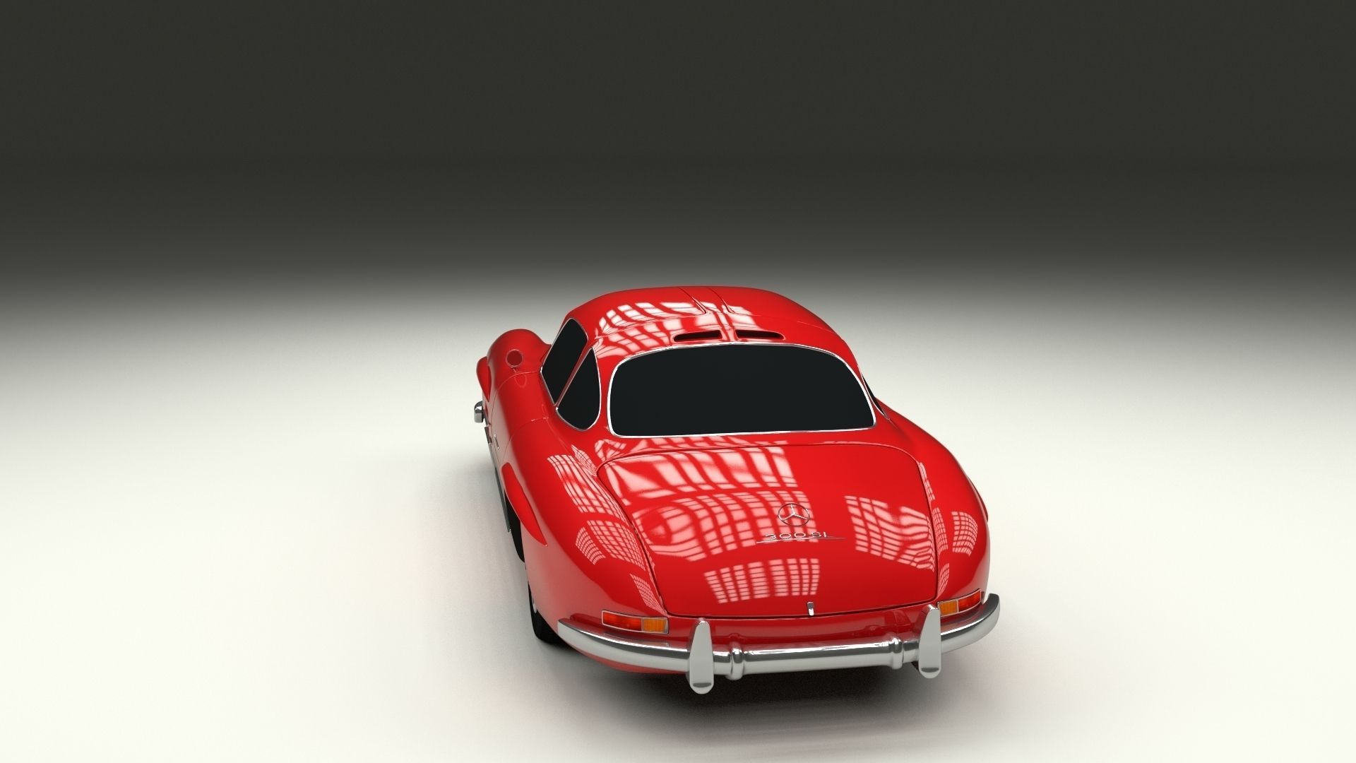 Rigged Mercedes 300SL W198 HDRI 3D model_5