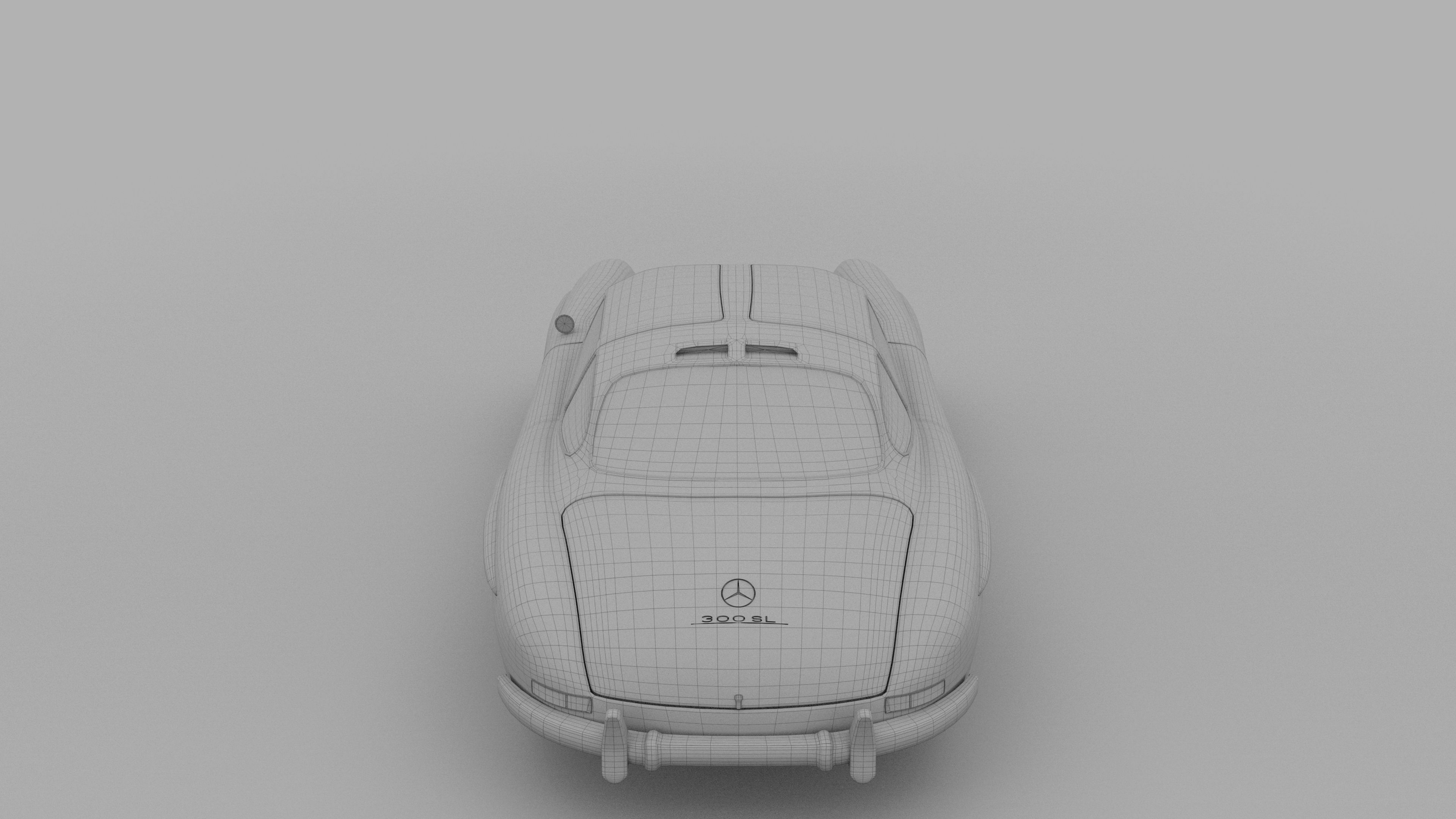 Rigged Mercedes 300SL W198 HDRI 3D model_24