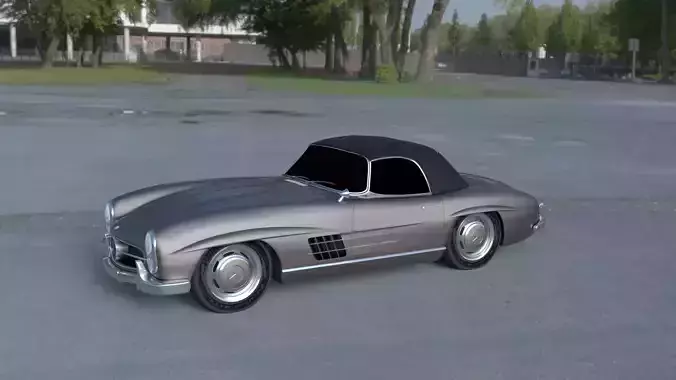 Mercedes 300SL Roadster Top Up HDRI