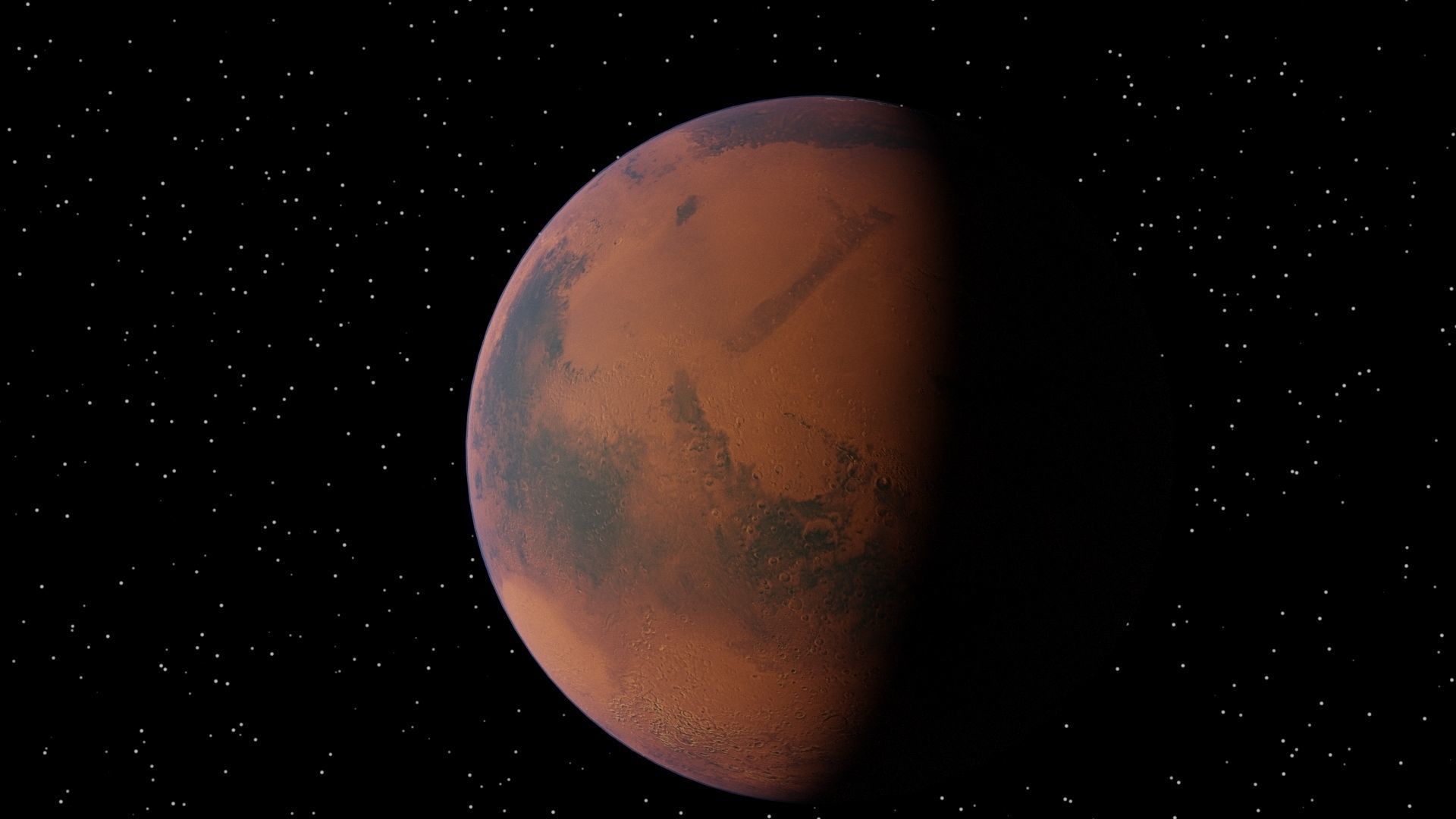 Mars textured 3D model in 2k and 8k Resolutions 3D model_2