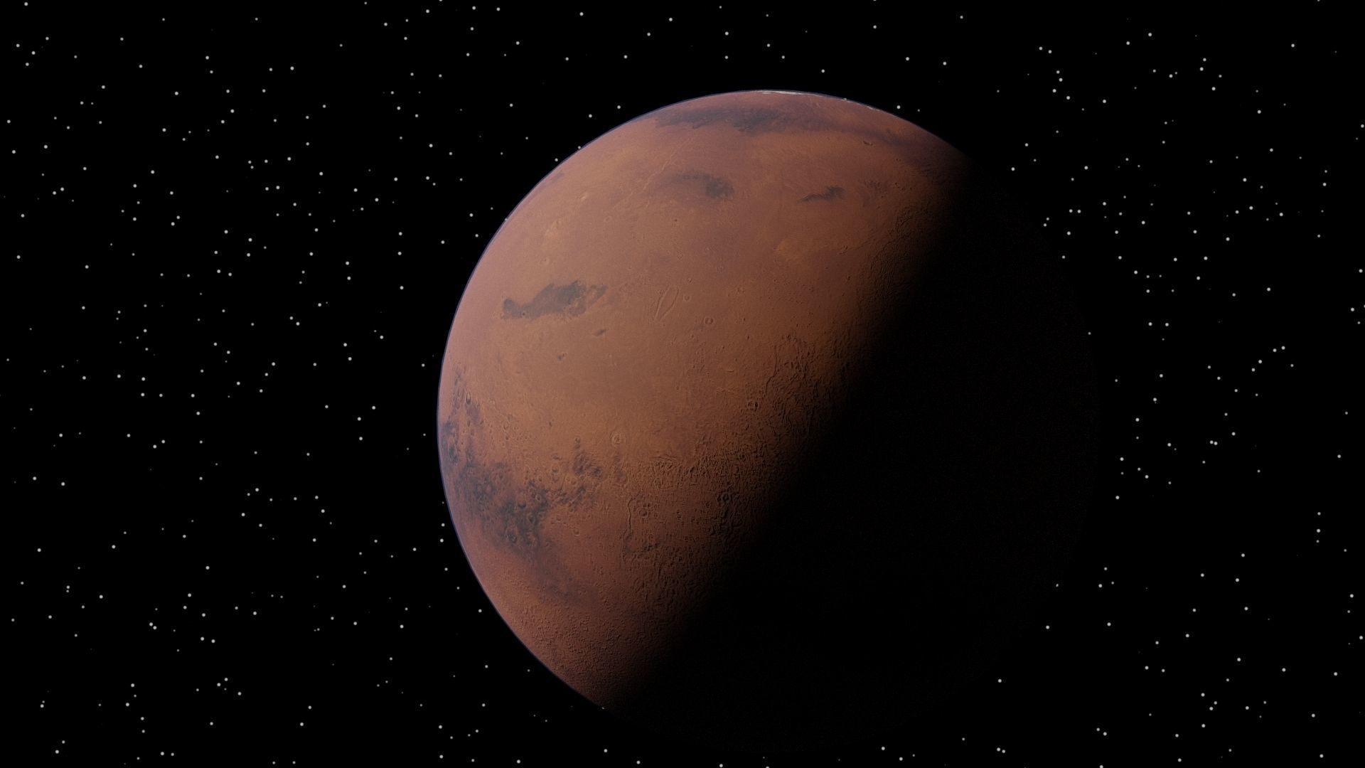Mars textured 3D model in 2k and 8k Resolutions 3D model_3