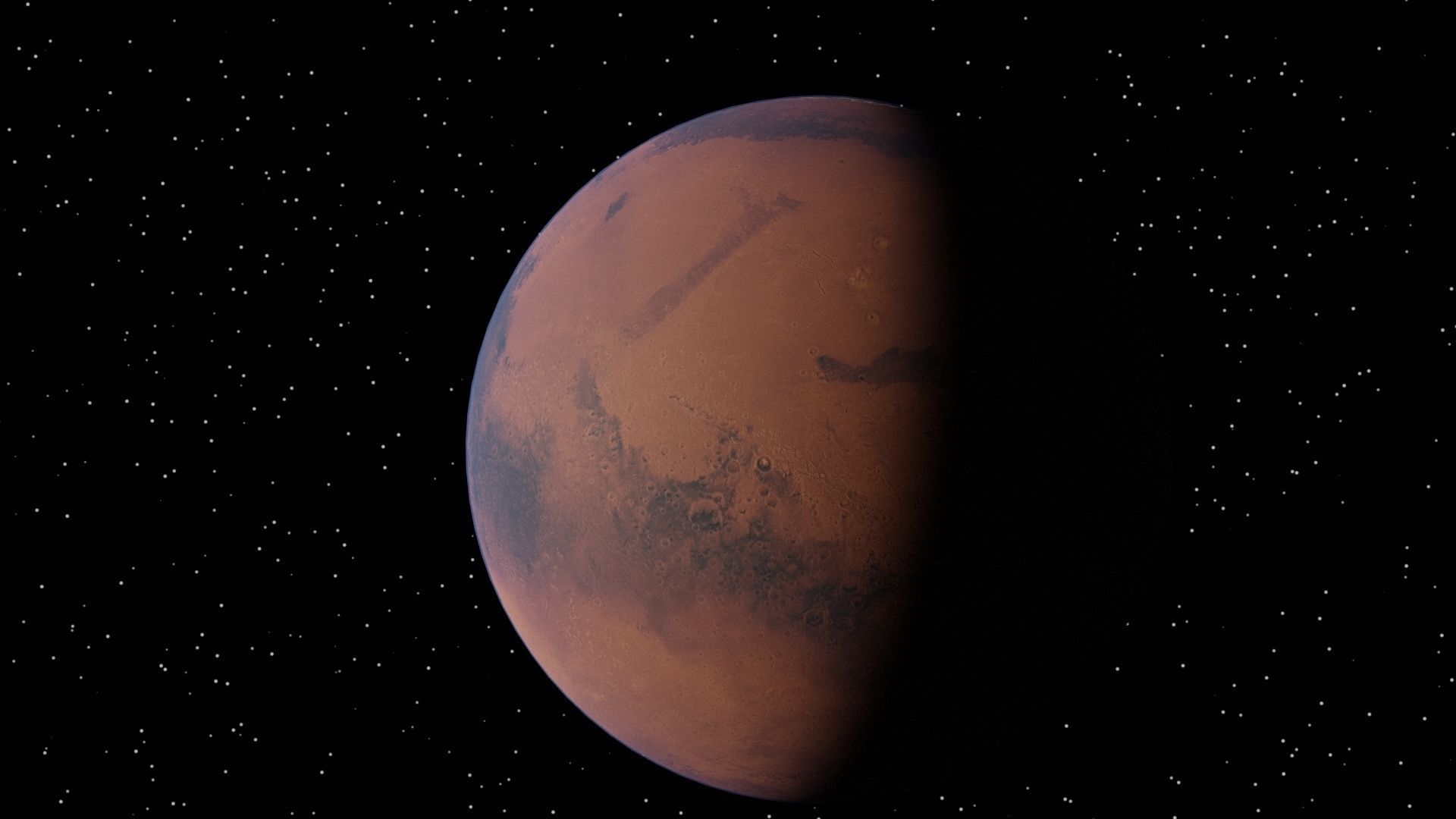 Mars textured 3D model in 2k and 8k Resolutions 3D model_1