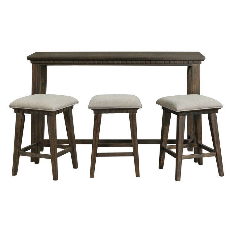Suzann Counter Tall Height Diner Table Chair Set 3D model_2